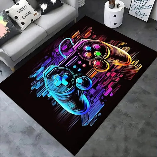 2024 Gaming Carpet for Boys Room Gamer Casual Carpet with Controller Design Rug for Game Room Bedroom