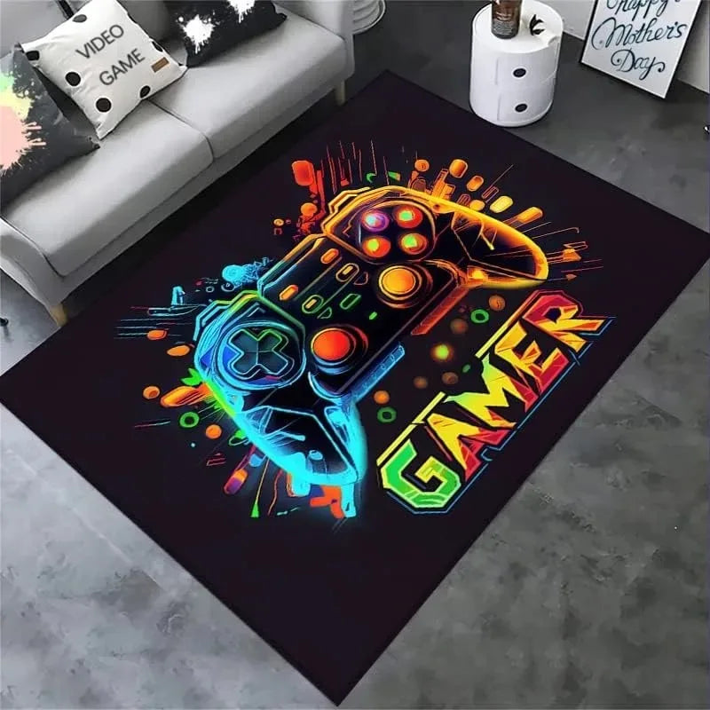 2024 Gaming Carpet for Boys Room Gamer Casual Carpet with Controller Design Rug for Game Room Bedroom